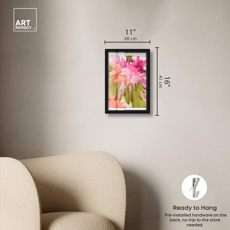 Vibrant Fluidity Floral IV Shadowbox by Art Remedy