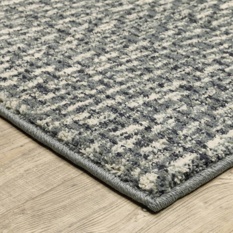 Style Haven Salinas Industrial Tweed Blue/ Ivory Indoor Area Rug