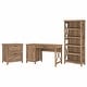 preview thumbnail 51 of 68, Key West 54W Computer Desk with Cabinet and Bookcase by Bush Furniture