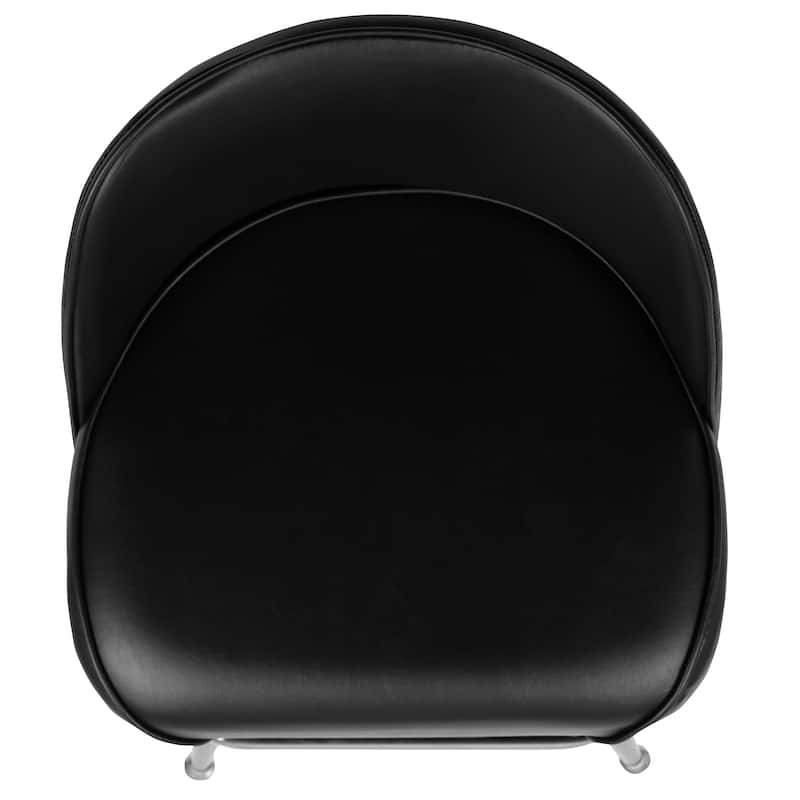2 Pack Metal Barstool with Swivel Vinyl Upholstered Bucket Seat and Footrest - 18.5"D x 18.5"W x 42.5"H