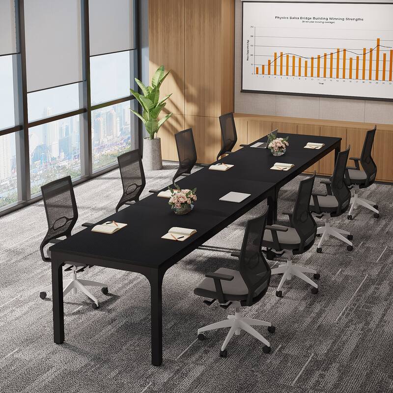 78.74" Large Rectangle Conference Table, Office Meeting/Seminar/Business Table Desk for Office Boardroom & Meeting Room
