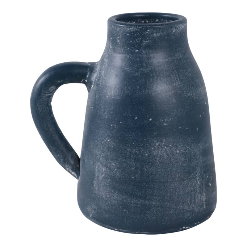 Terracotta Pottery Vase with Handles Rustic Artisan Decorative Accent