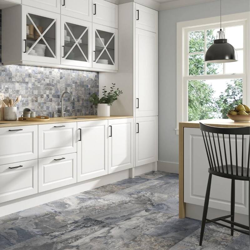 The Tile Life Wells Stone 12x24 Blue Porcelain Floor & Wall Tile