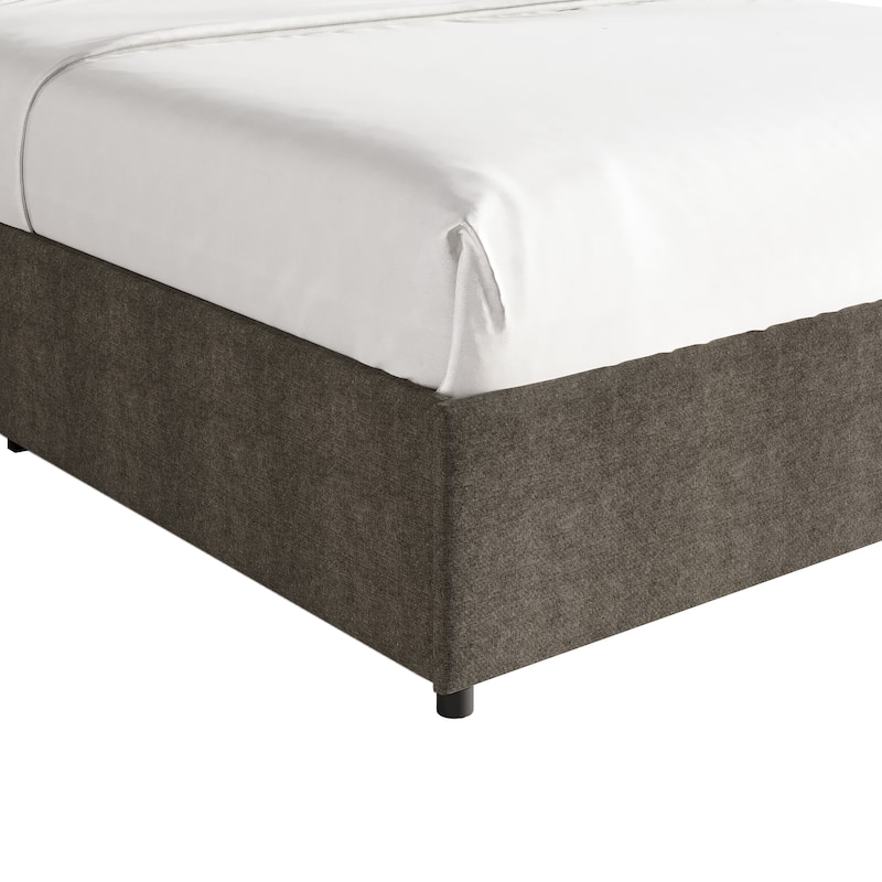 CraftPorch Modern Wingback Platform Lift Up Storage Bed