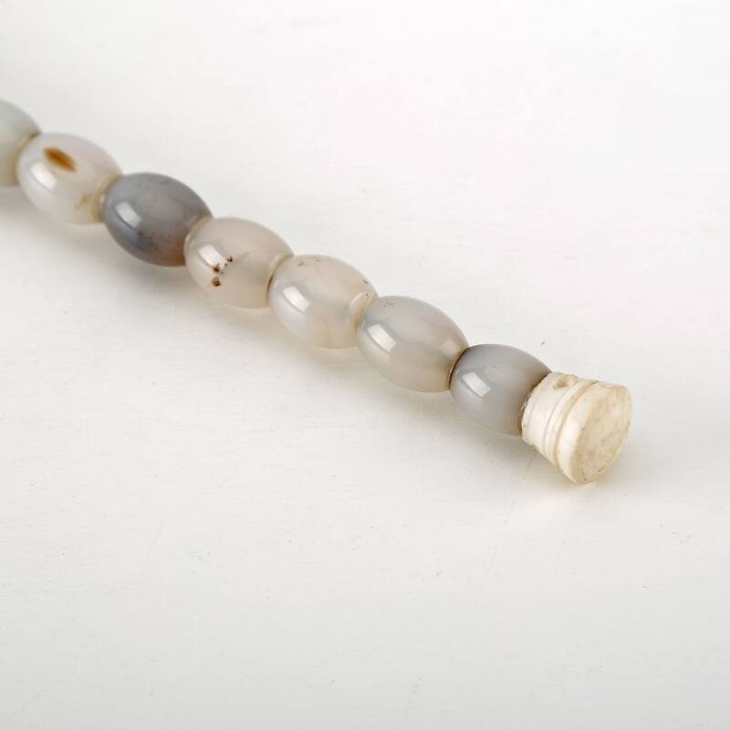 Artissance 11" Neutral Stone Beads Calligraphy Brush, Indoor Home Accent Décor