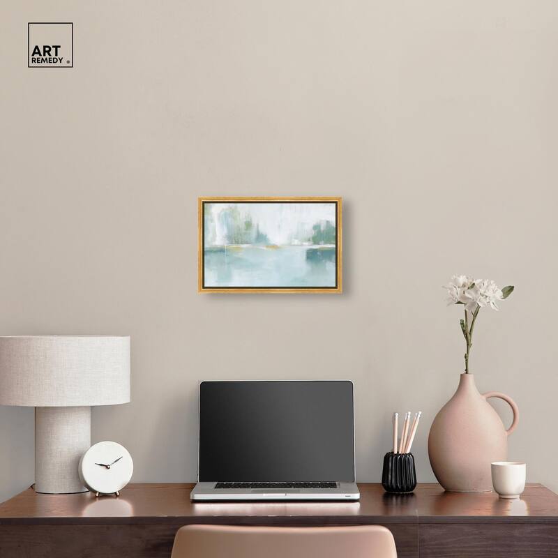 Mirrored Aqua Dream I Canvas by Art Remedy