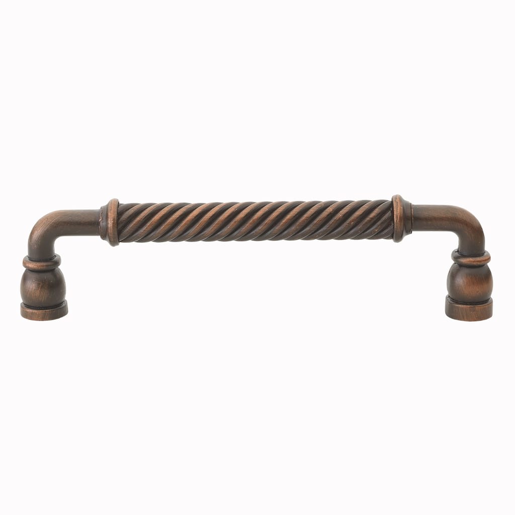 GlideRite 6-5/16 in. CC Twisted Steel Dresser Drawer Pulls Rustic Bronze (Pack of 10)