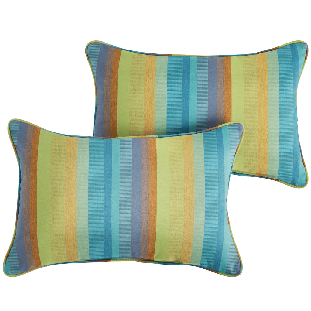 Sunbrella Astoria Lagoon Corded Indoor/ Outdoor Pillows (Set of 2)