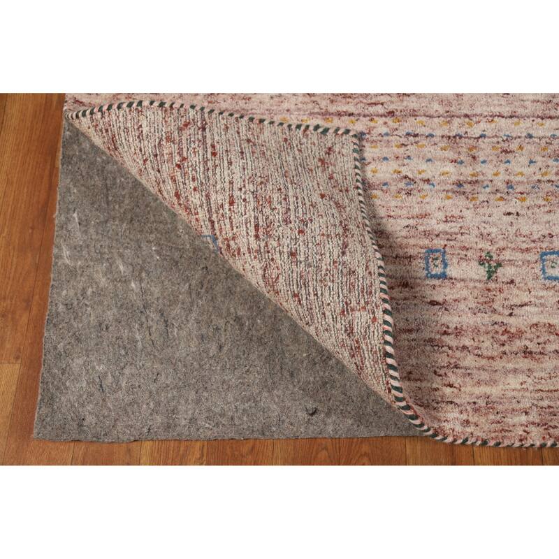 Hand Knotted Oriental 100% Wool Carpet Tribal Animal Pictorial Multi-Colored Gabbeh Area Rug - 10' 9'' X 7' 9''