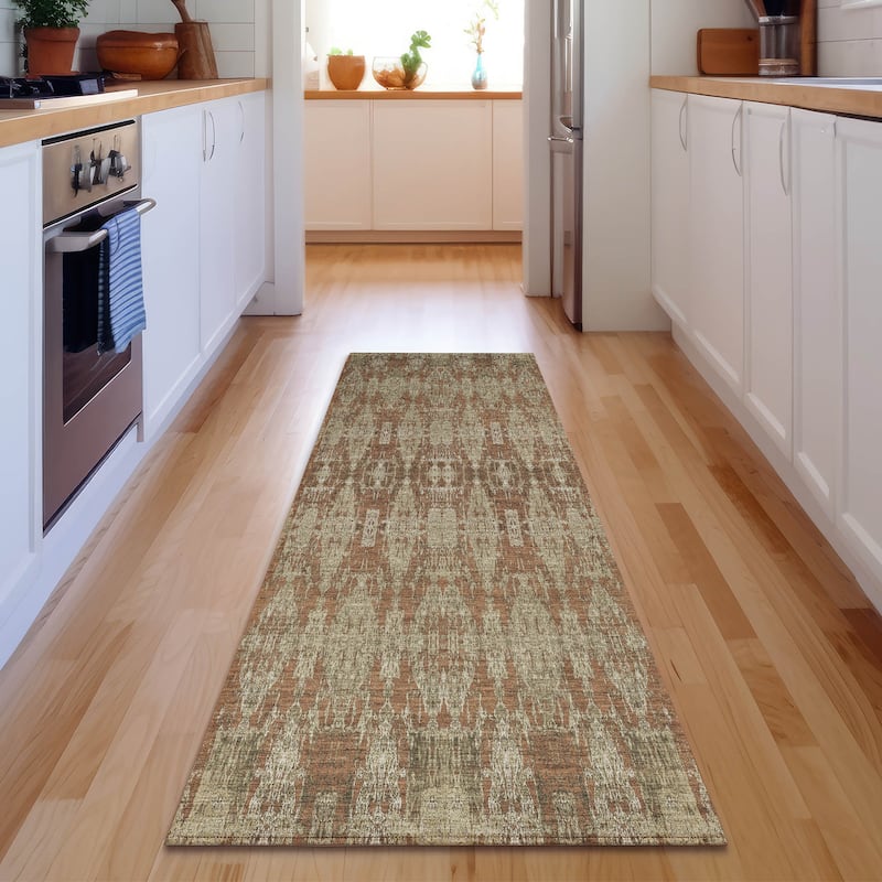 Premium Washable Super Soft Distressed Ombre Mayfield Rug - Paprika - 2' 3" x 7' 6" - Runner