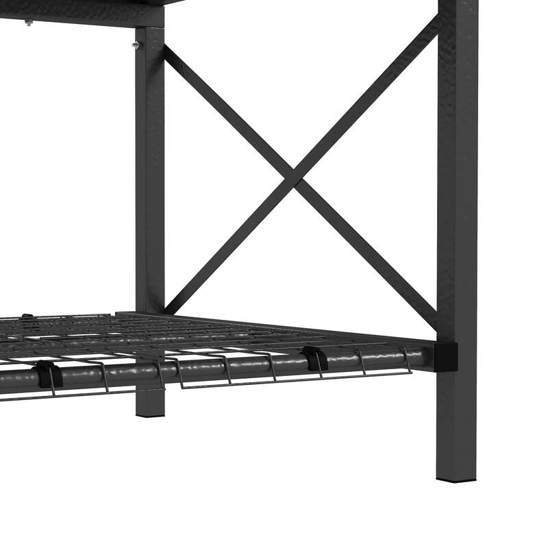 Outsunny Raised Garden Bed with Cover and Storage Shelf, Rectangular Metal Elevated Planter Box