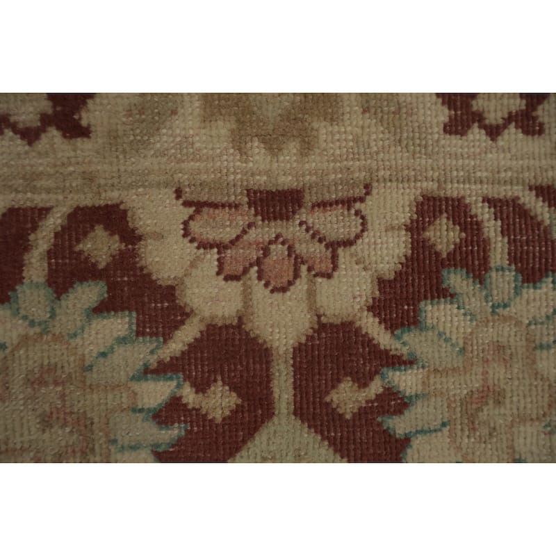 Hand Knotted Oriental 100% Wool Carpet Traditional All-Over Brown Ziegler Area Rug - 3' 10'' X 2' 0''