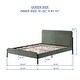 preview thumbnail 16 of 18, Cream Corduroy Queen Upholstered Bed With Metal Leg