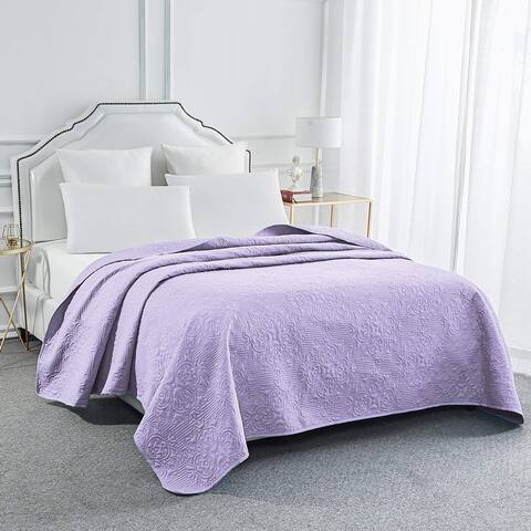 Sophia & William Bed Quilt Bedspread Coverlet - Reversible, Lightweight