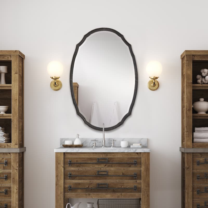 Oval Bevel Wall Mirror - 36 x 24 x 1.5