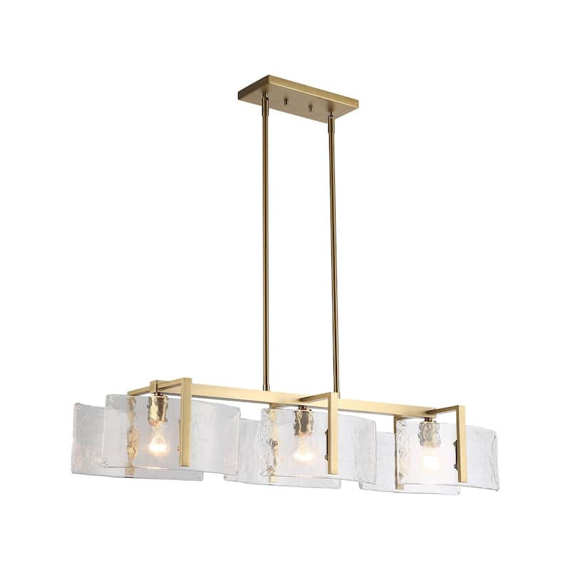 Golden Lighting 3164-LP HWG Aenon 3 Light 41" Wide Linear Pendant