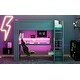 preview thumbnail 5 of 5, Wood Twin Size Gaming Loft Bed with Desk, Multi-storage Shelves