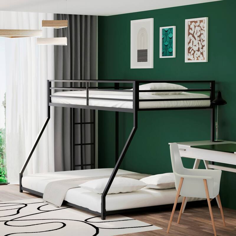 Jones Modern Twin Over Full Metal Bunk Bed by Christopher Knight Home