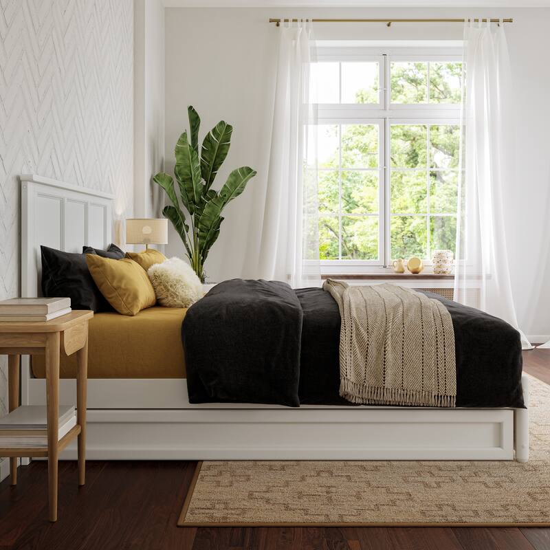 Felicity Platform Bed with Panel Footboard and Twin Trundle
