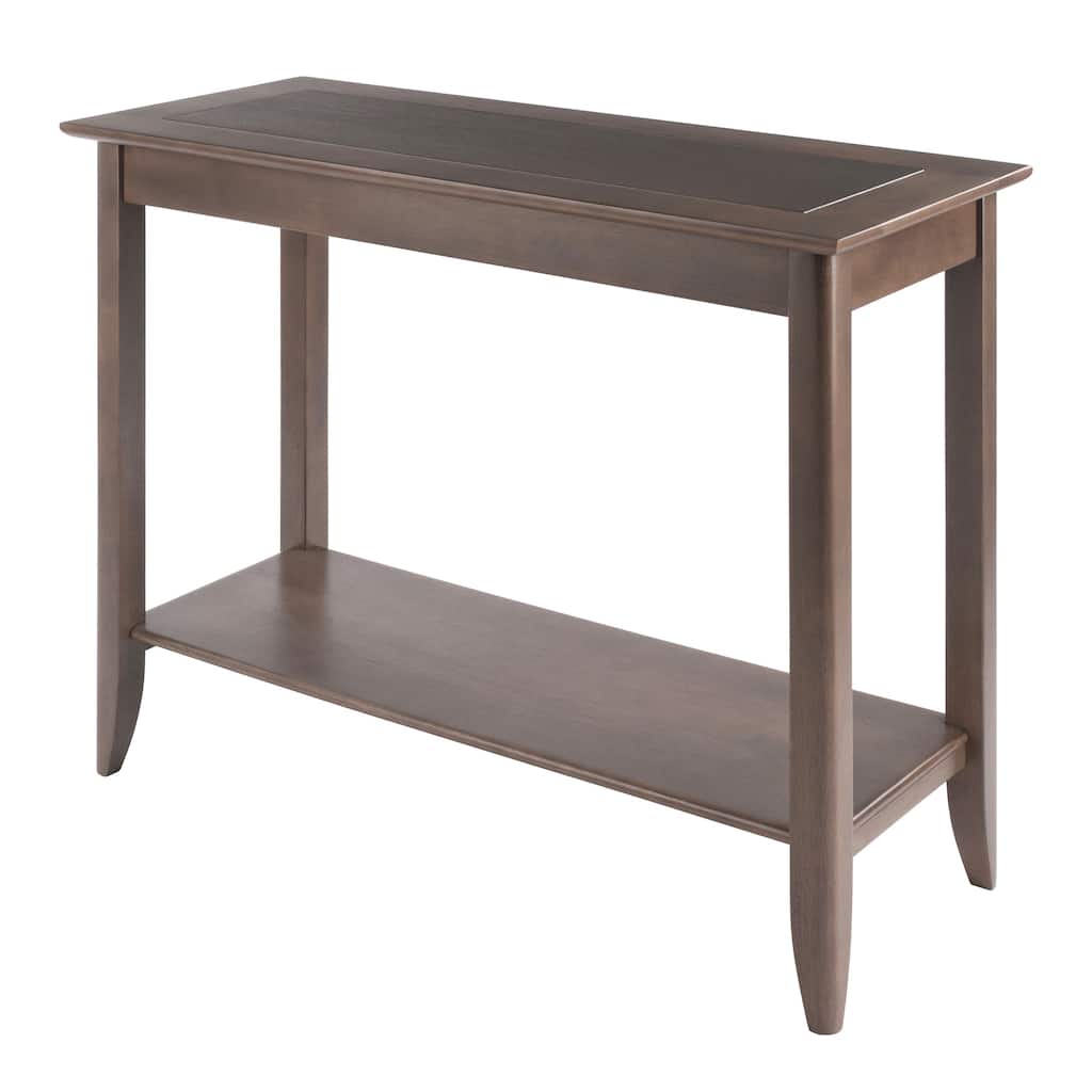 40" Oyster Gray Console Table with Shelf