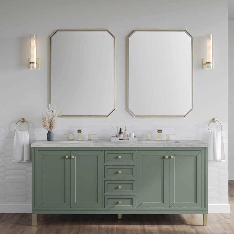 James Martin Vanities 305-V72-3VSL Chicago 72" Double Basin Wood