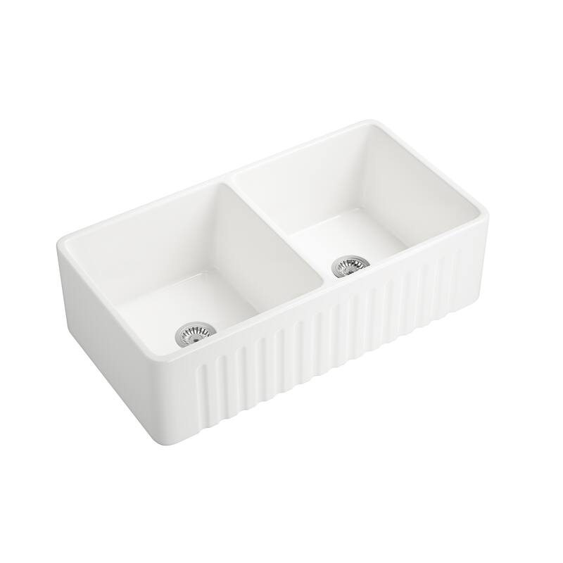 Farmhouse Apron Front Ceramic Kitchen Sink