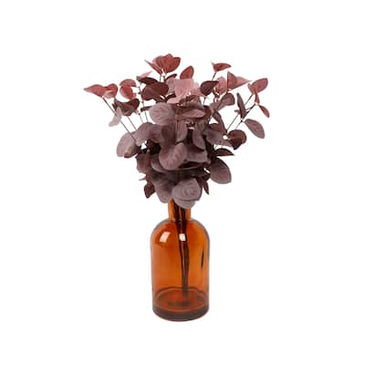 16.5"H Fall Floral Arrangement in Glass Vase