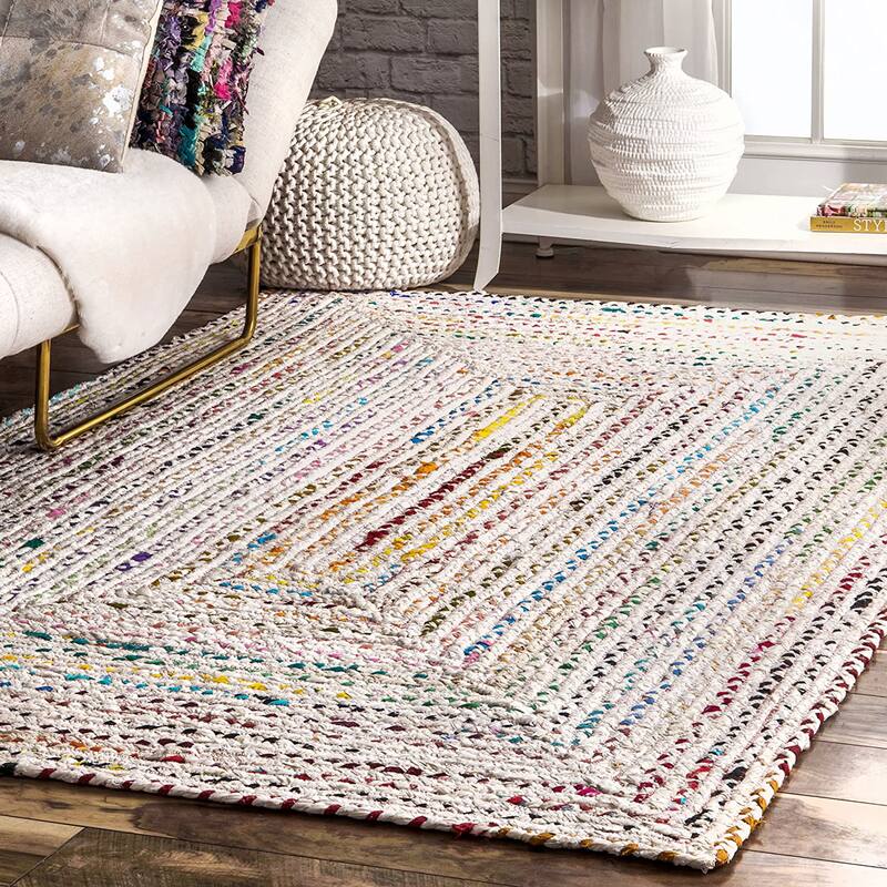 Hand-Woven Colorful Cotton Area Rugs - Vibrant and Artistic Touch for Your Space