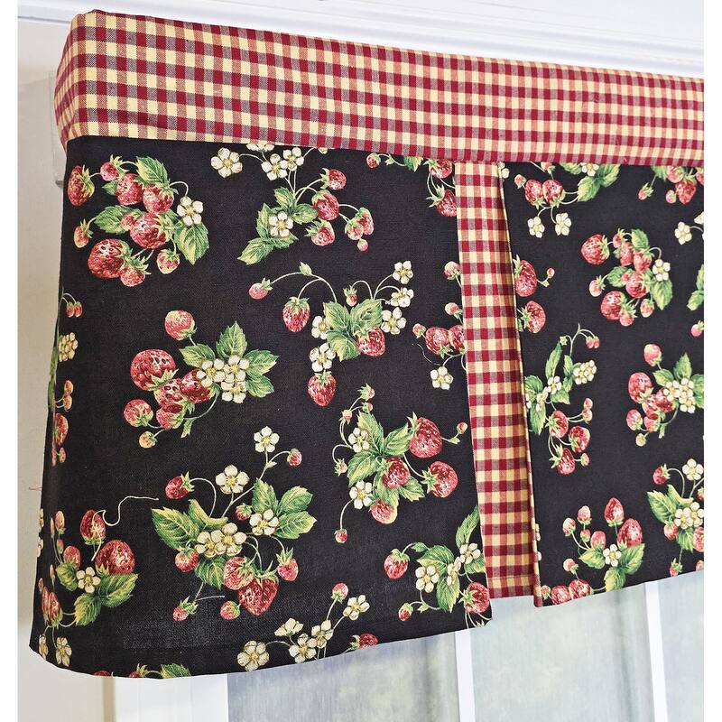 RLF Home Strawberry Pleated Valance