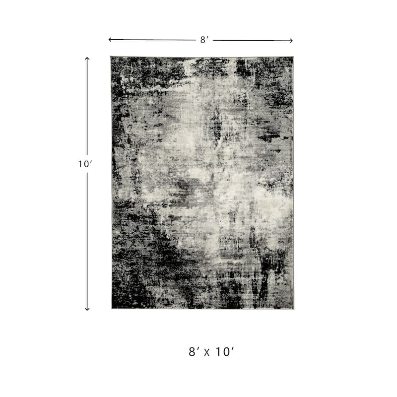 Zekeman Black/Cream/Gray Medium Rug