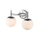 preview thumbnail 16 of 14, 929 Lighting 2 Light Bathroom Vanity Fixture with Opal Glass Shades