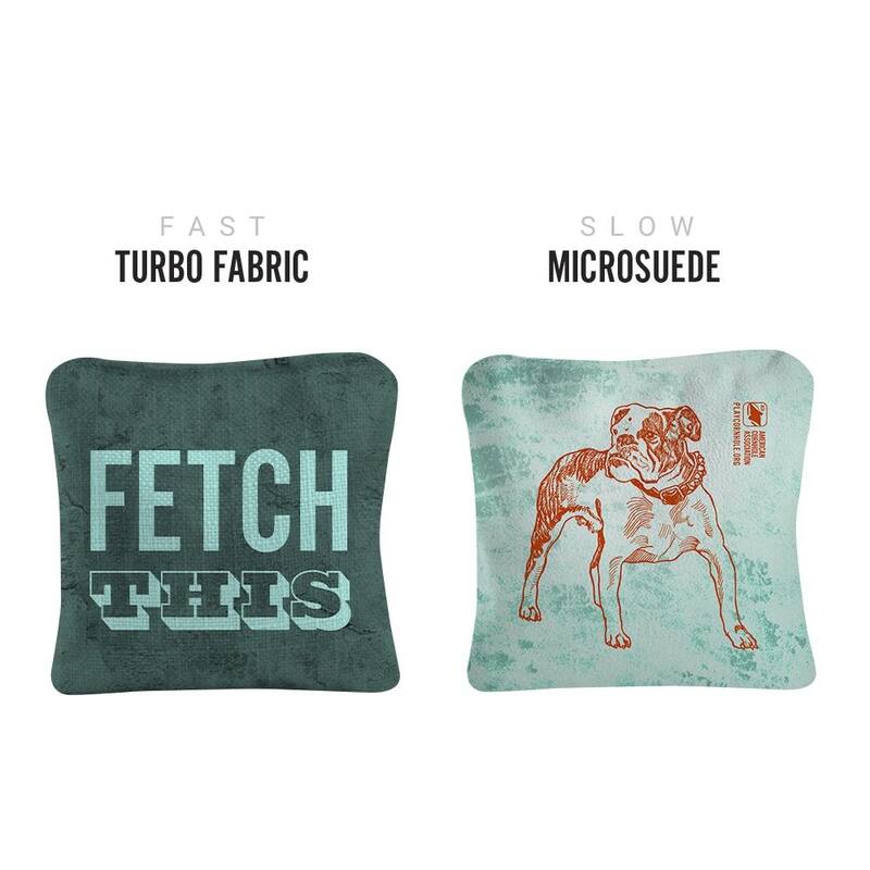 Go Fetch Teal Dual Sided Cornhole Bags