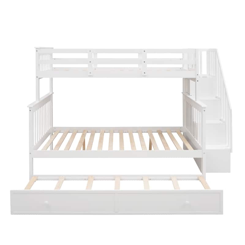 Twin-Over-Full Bunk Bed with Twin size Trundle