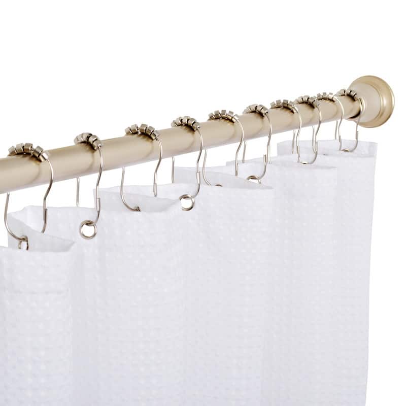 Utopia Alley 71x71inch 3G Clear PEVA Shower Liner - with Rust-Proof Stainless Steel Double Roller Ball Shower Hooks