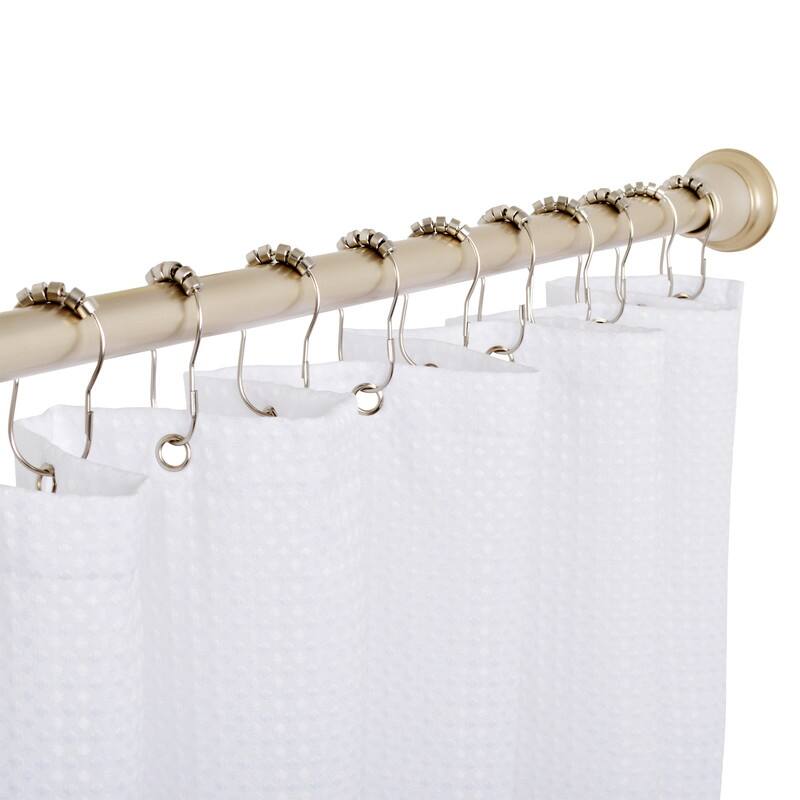 Utopia Alley Rust Resistant Shower Curtain Rings for Bathroom - Set of 12, Brushed Nickel - Brushed Nickel