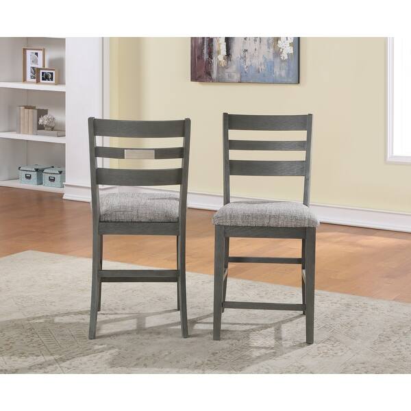slide 1 of 1, Vilo Home Palmero Black Pub Chairs (Set of 2) Grey