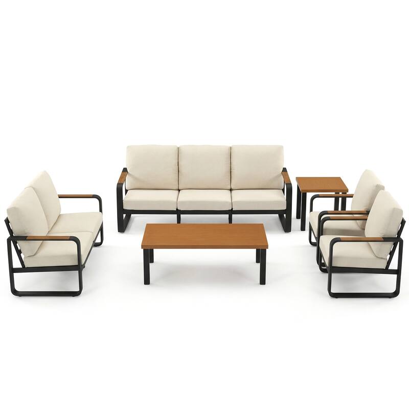 Outdoor Patio Conversation Sofa Set with Cushions
