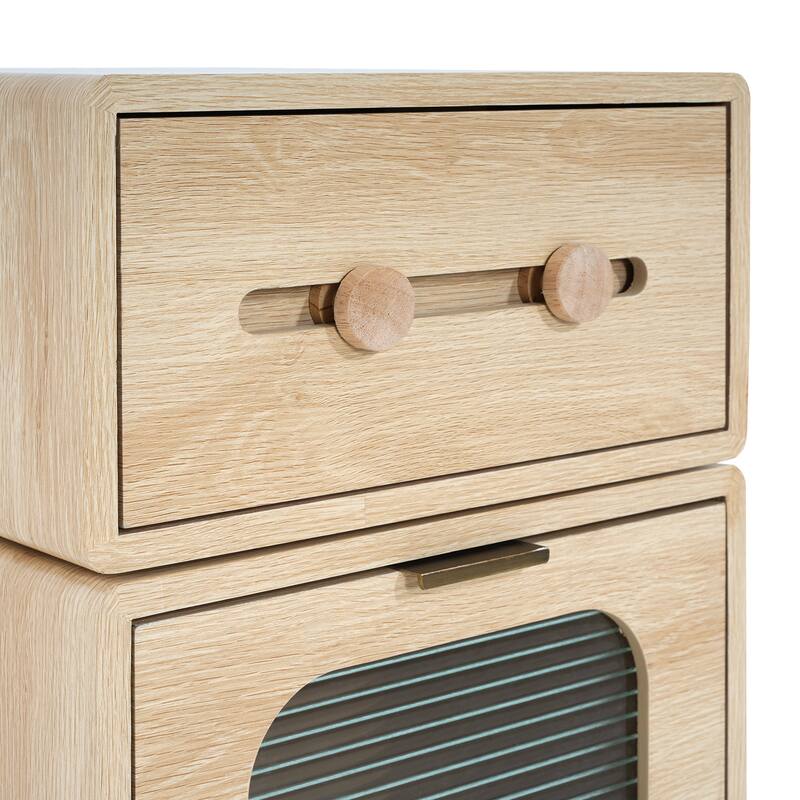 Durable MDF Creative Rotatable Robot Storage Edge Table With Frosted Texture Components