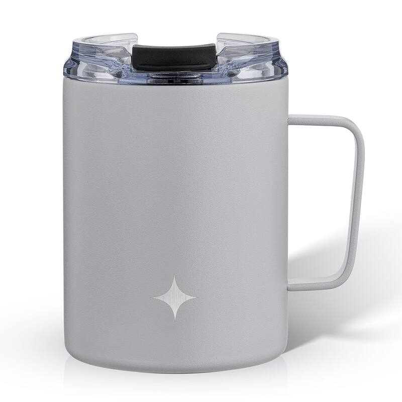 JoyJolt Vacuum Insulated Stainless Steel Tumbler Mug with Lid & Handle - 12 oz - 12 oz - Grey