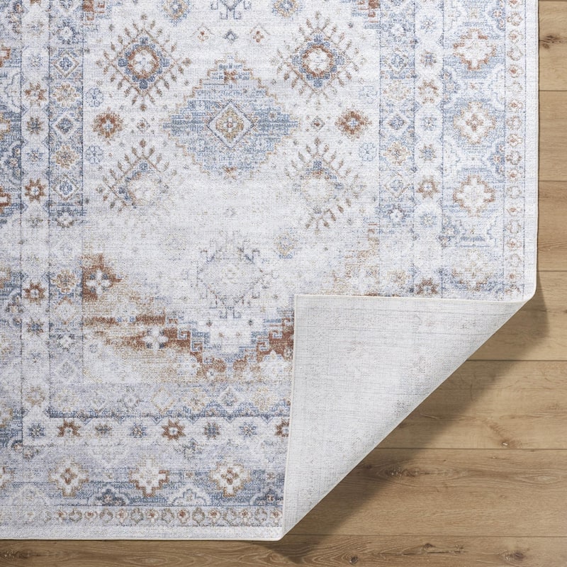 Livabliss Lillian Traditional Medallion Indoor/Outdoor Area Rug
