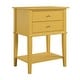 preview thumbnail 42 of 68, Avenue Greene Bantum 2-drawer Accent Table Mustard Yellow