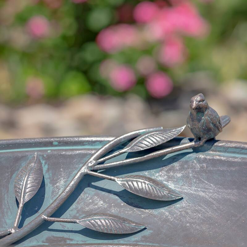 Two Birds Iron Birdbath