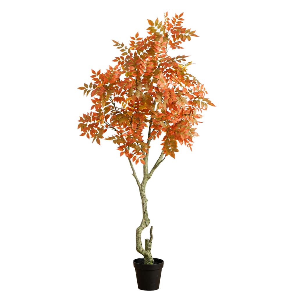 Autumn Sumac Artificial Potted Fall Tree - 7'