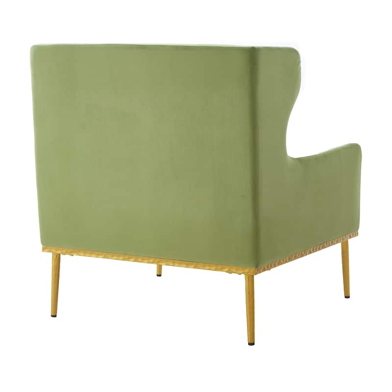 Modern Armchair Velvet Accent Chair Reading Chair Single Sofa Chair for Living Room, Bedroom, or Reading Corner