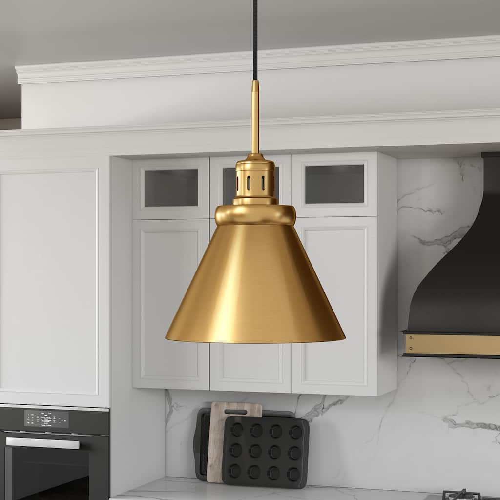 Zeno 12" Wide Pendant with Metal Shade