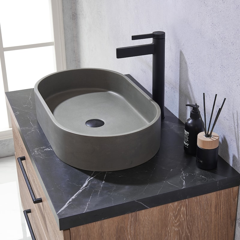 Trento Bath Vanity with Sintered Stone Top with Concrete Sink (O)