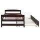 preview thumbnail 28 of 31, Modern Simple Twin Size Platform Bed with Twin Size Trundle Wood Bed Frame for Kids, Teens, Boys or Girls Easy Assembly