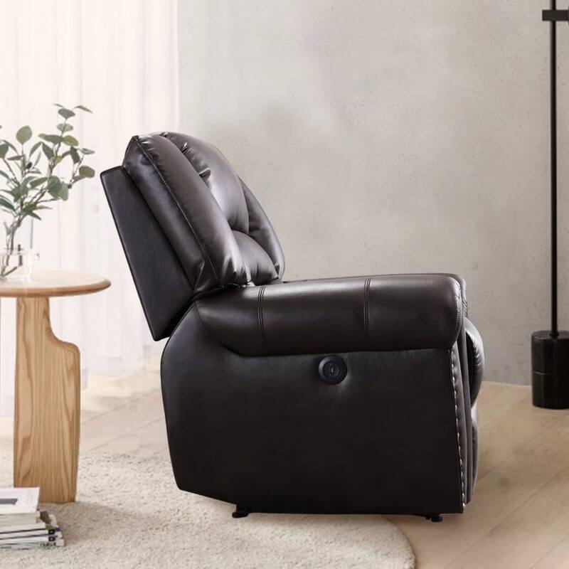 Large Power Lift Recliner Chair with Massage and Heat, Overstuffed Wide Recliners with 2 Cup Holders and USB Port