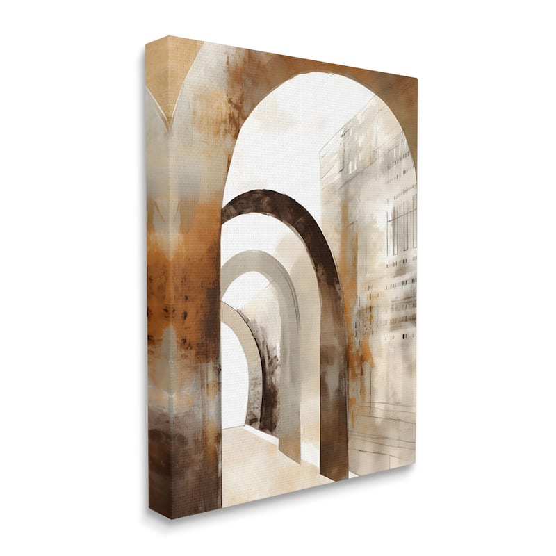 Stupell Rustic Arch Architecture Canvas Wall Art Design by Petals ...