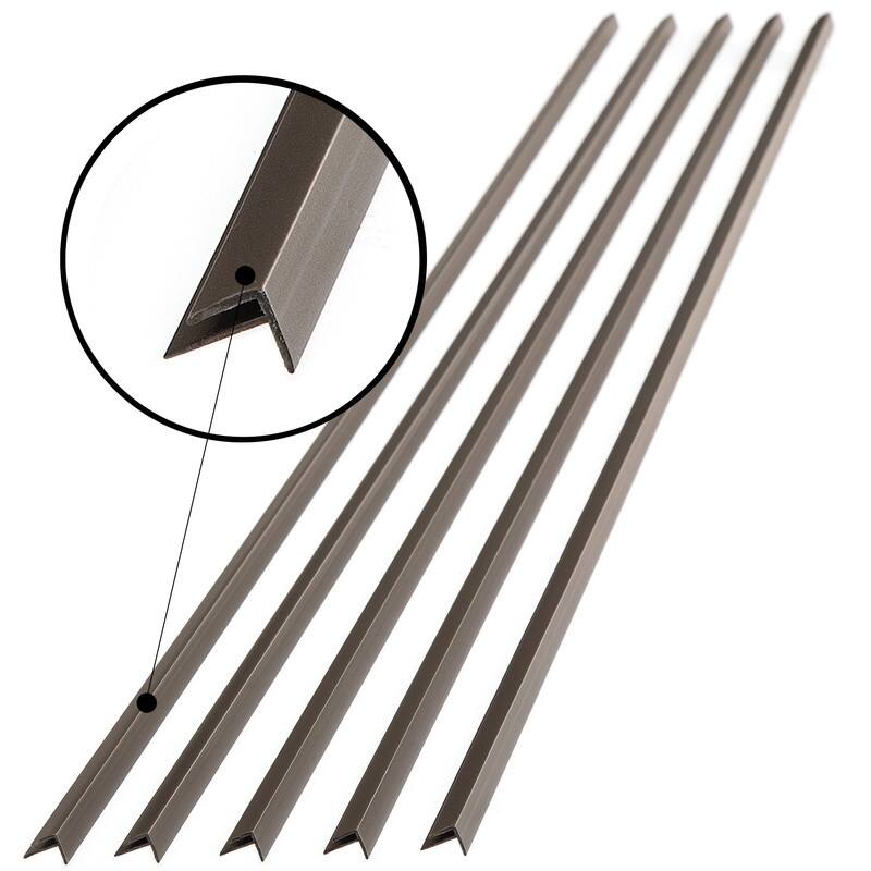 FASÄDE 47 in. Decorative Vinyl Outside Corner Trim Argent Bronze (5 Pack) - 5 Pack